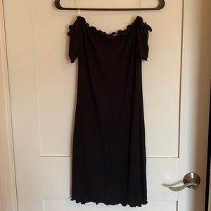 Heart & Hips off the shoulder little black dress